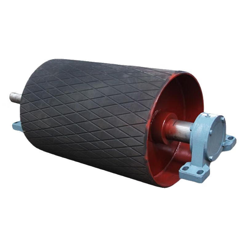 TD75型皮帶機傳動、改向滾筒與包膠托輥的耐磨性能及電動滾筒應(yīng)用